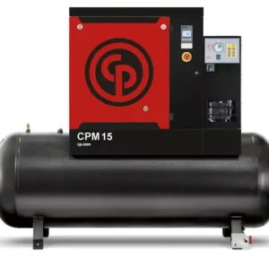 Compressor de ar industrial Chicago Pneumatic CPM 10 TD 7 380V com secador integrado e reservatório de 265L.